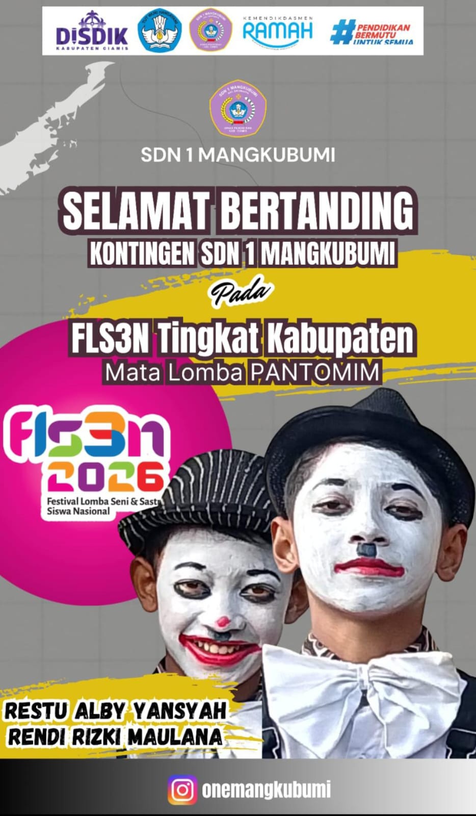 Selamat Bertanding Kontigen SDN 1 mangkubumi